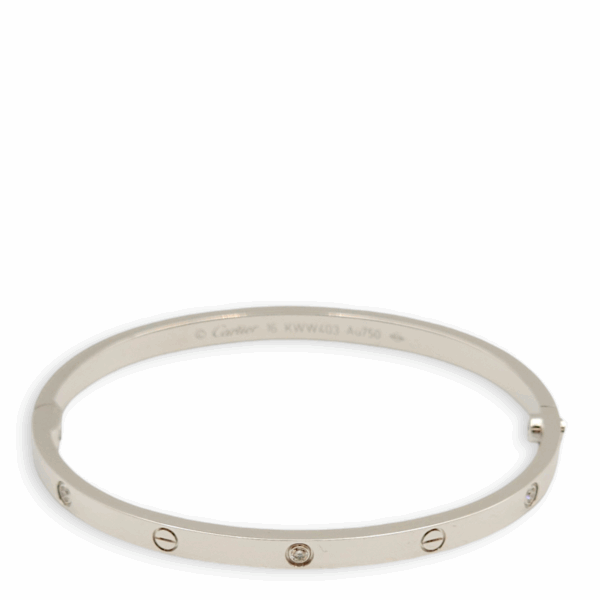 Love 16, 6 Diamonds Bracelet in White Gold - Image 3