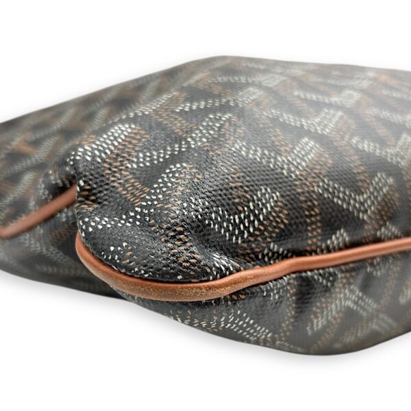 Logo 40cm Multi-Color Clutch in Canvas, Silver hardware - Image 9