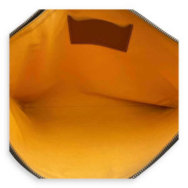 Logo 40cm Multi-Color Clutch in Canvas, Silver hardware - Image 7