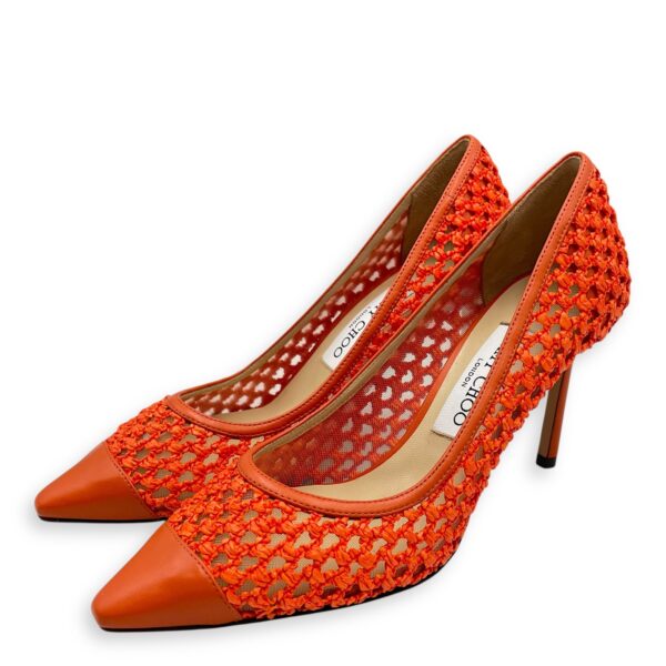Wowen Raffia 37.5 Amber Orange Heels - Image 3