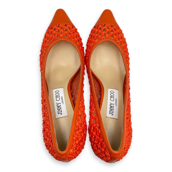 Wowen Raffia 37.5 Amber Orange Heels - Image 4