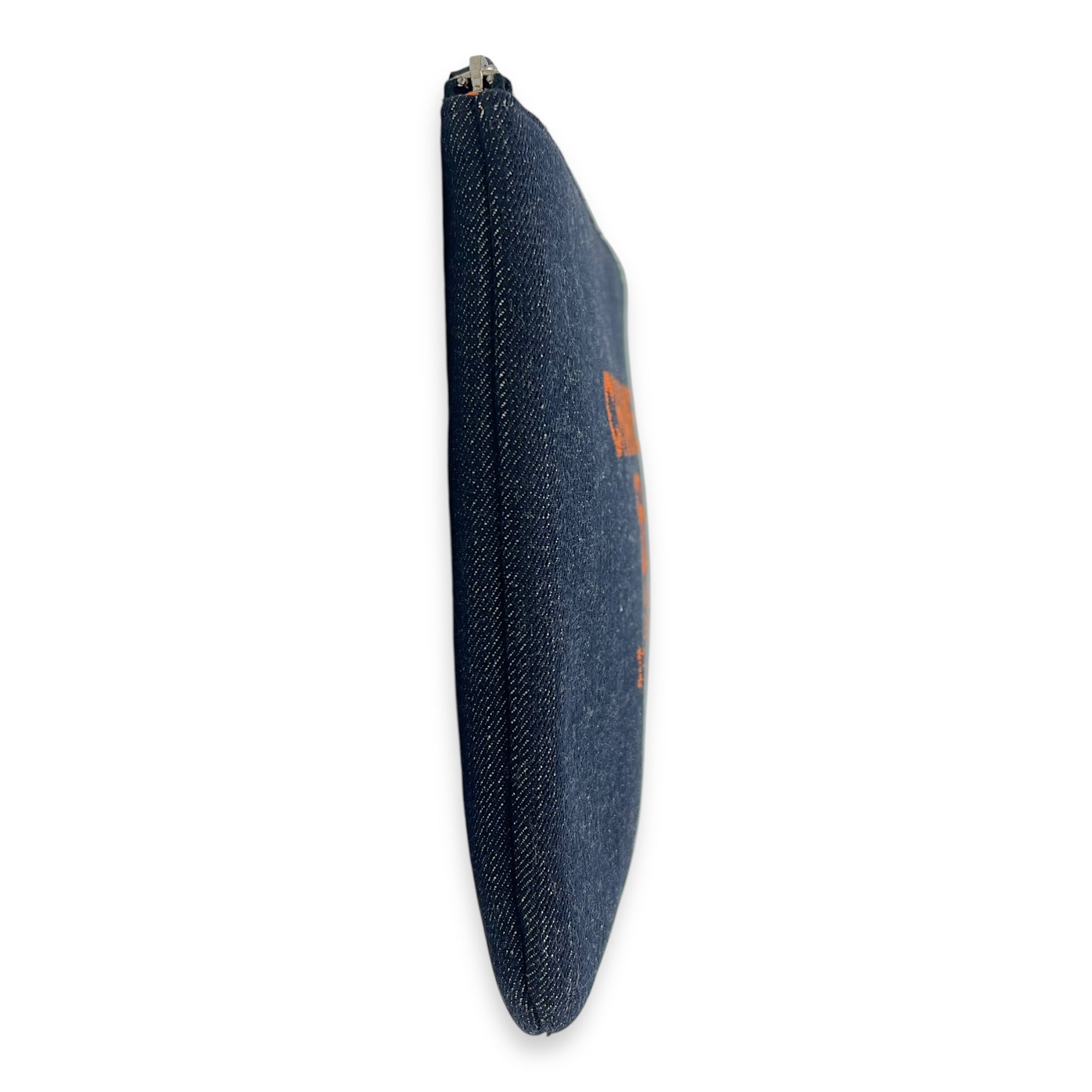 Deauville Pouch Blue in Denim, Silver hardware - Image 6