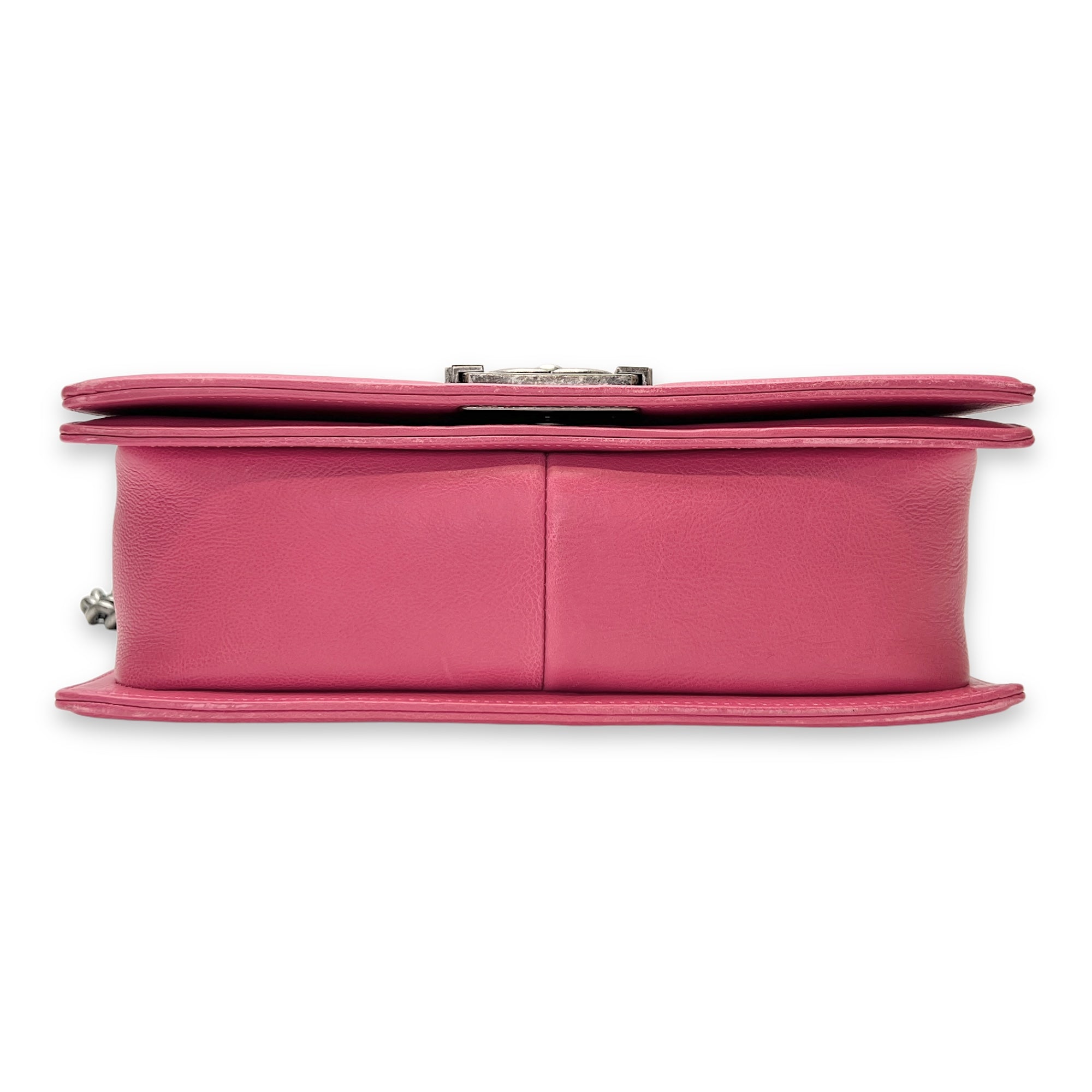 Boy Medium Pink Shoulder Bag in Calfskin, hardware - Image 6