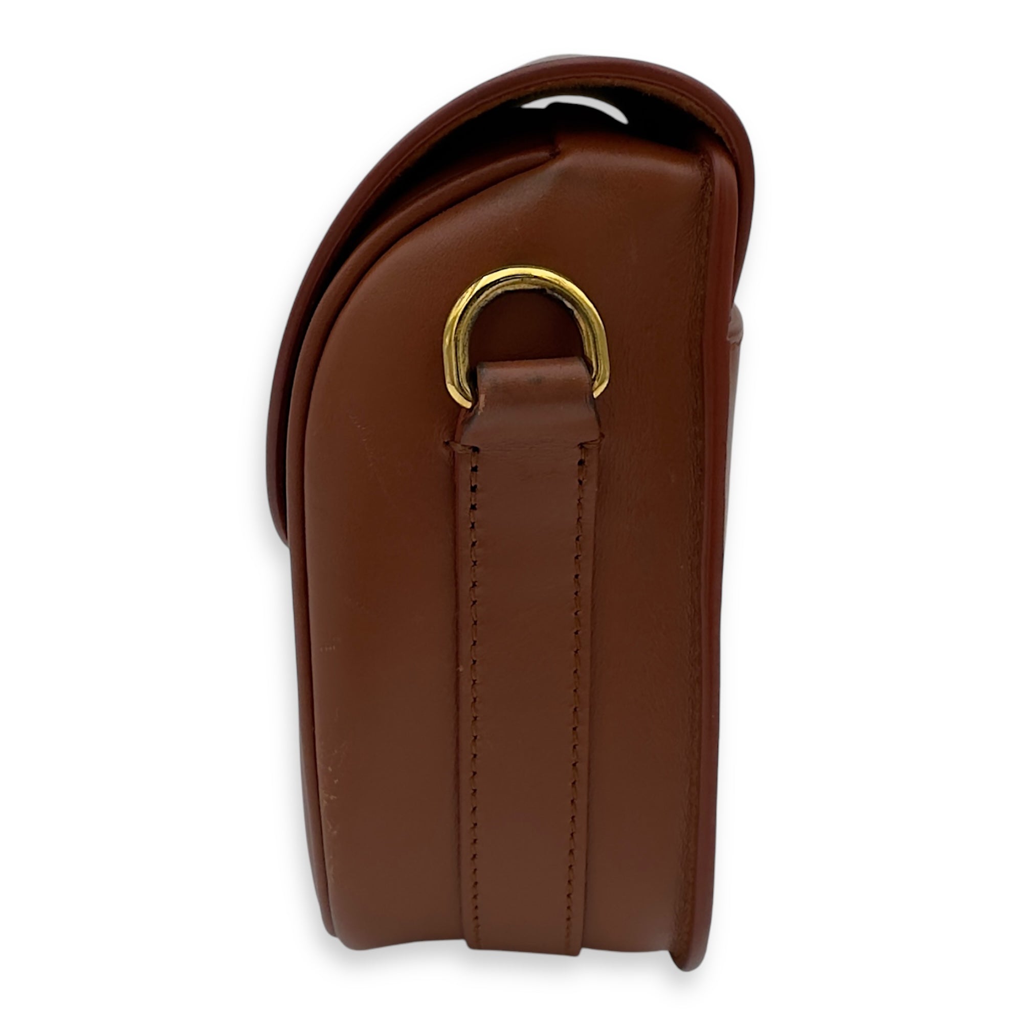 Bobby Shoulder Bag Brown in Calfskin, Gold hardware - Image 4