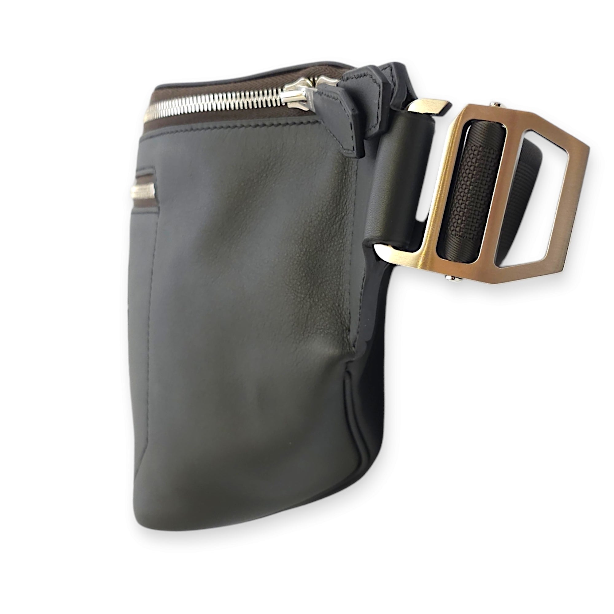 Chyslide Belt Bag GM Vert in Cristobal, Silver hardware - Image 4