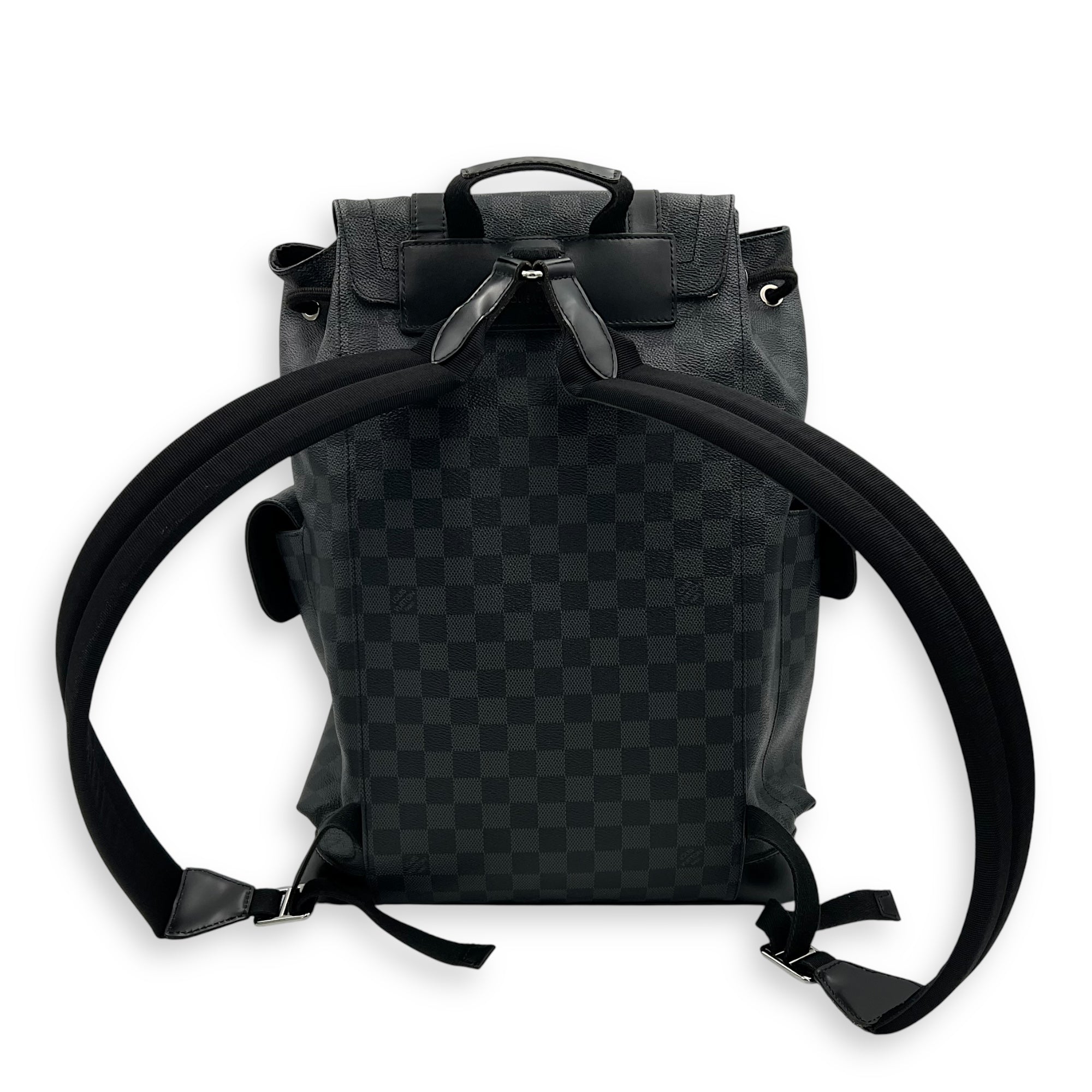Christopher Backpack Graphite in Coated Canvas, Silver hardware - Image 3