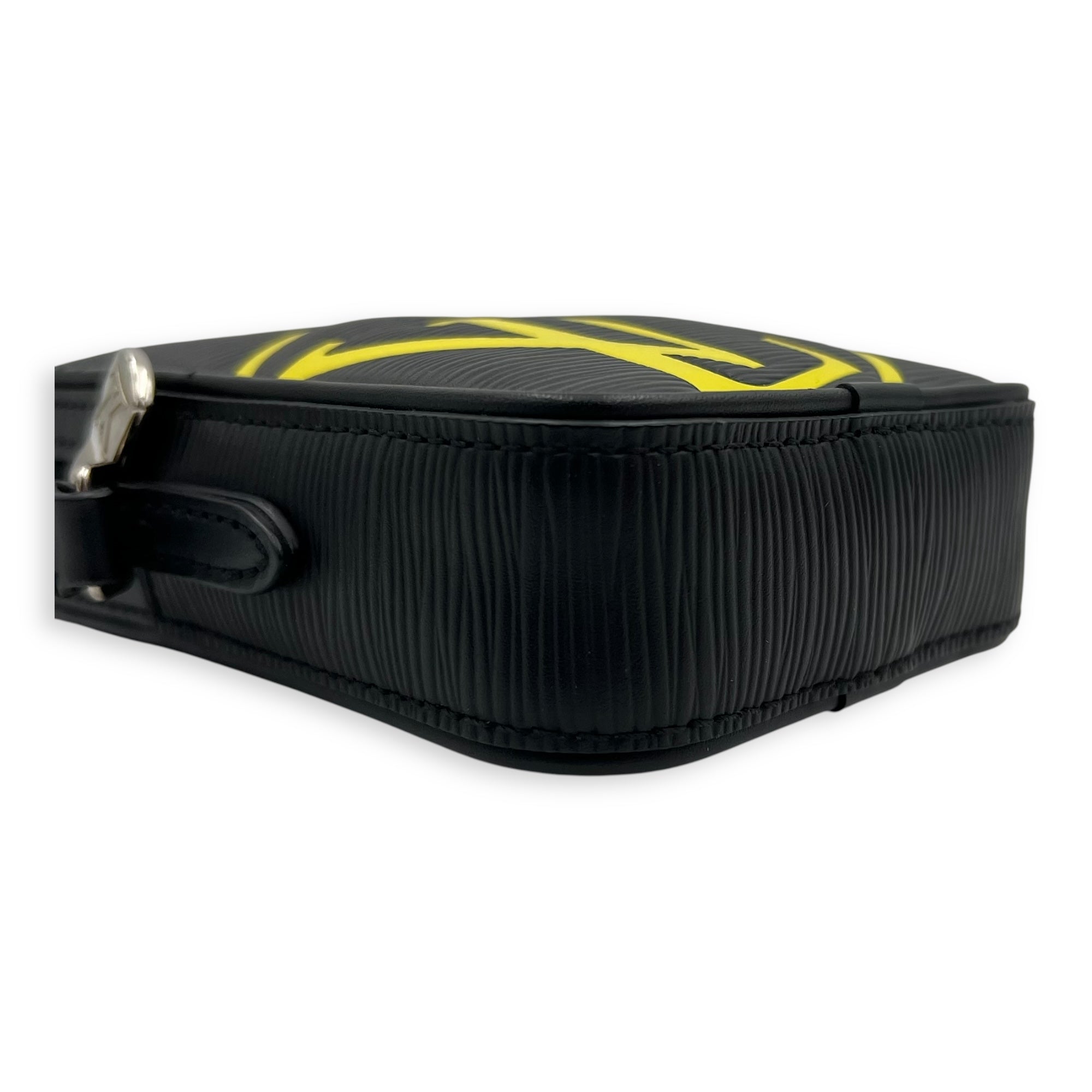 Danube Crossbody Bag Black in Epi Leather, Silver hardware - Image 9