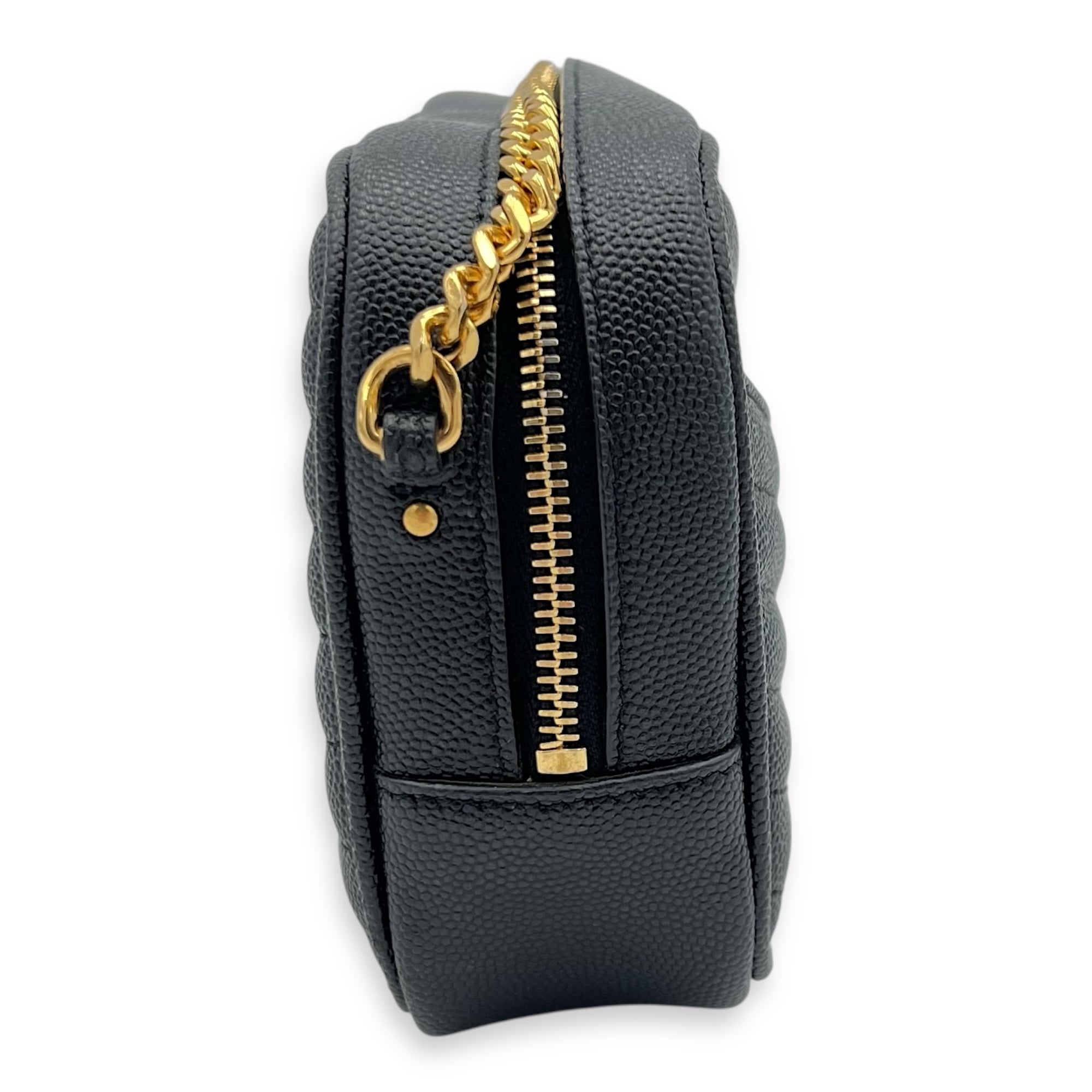 Lou Shoulder Bag Black in Caviar Leather, Gold hardware - Image 4
