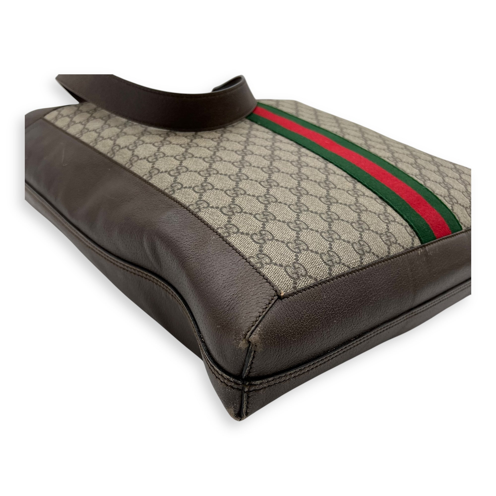 Ophidia Tote Bag Brown in Coated Canvas, Gold hardware - Image 13