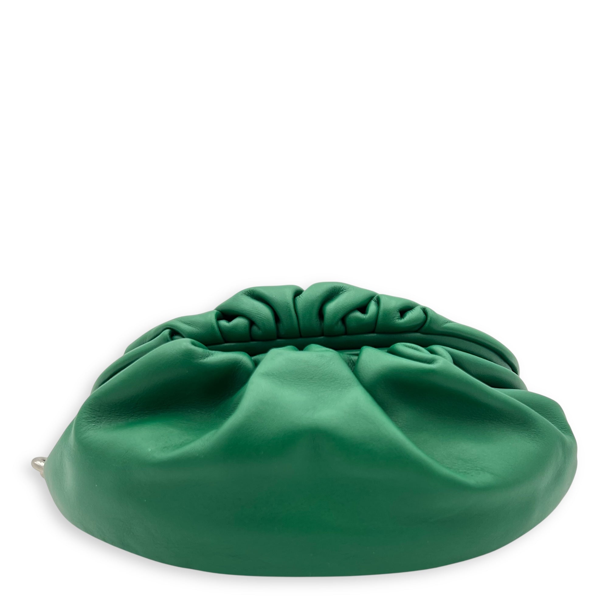 Pouch Crossbody Bag Green in Calfskin, Gold hardware - Image 6