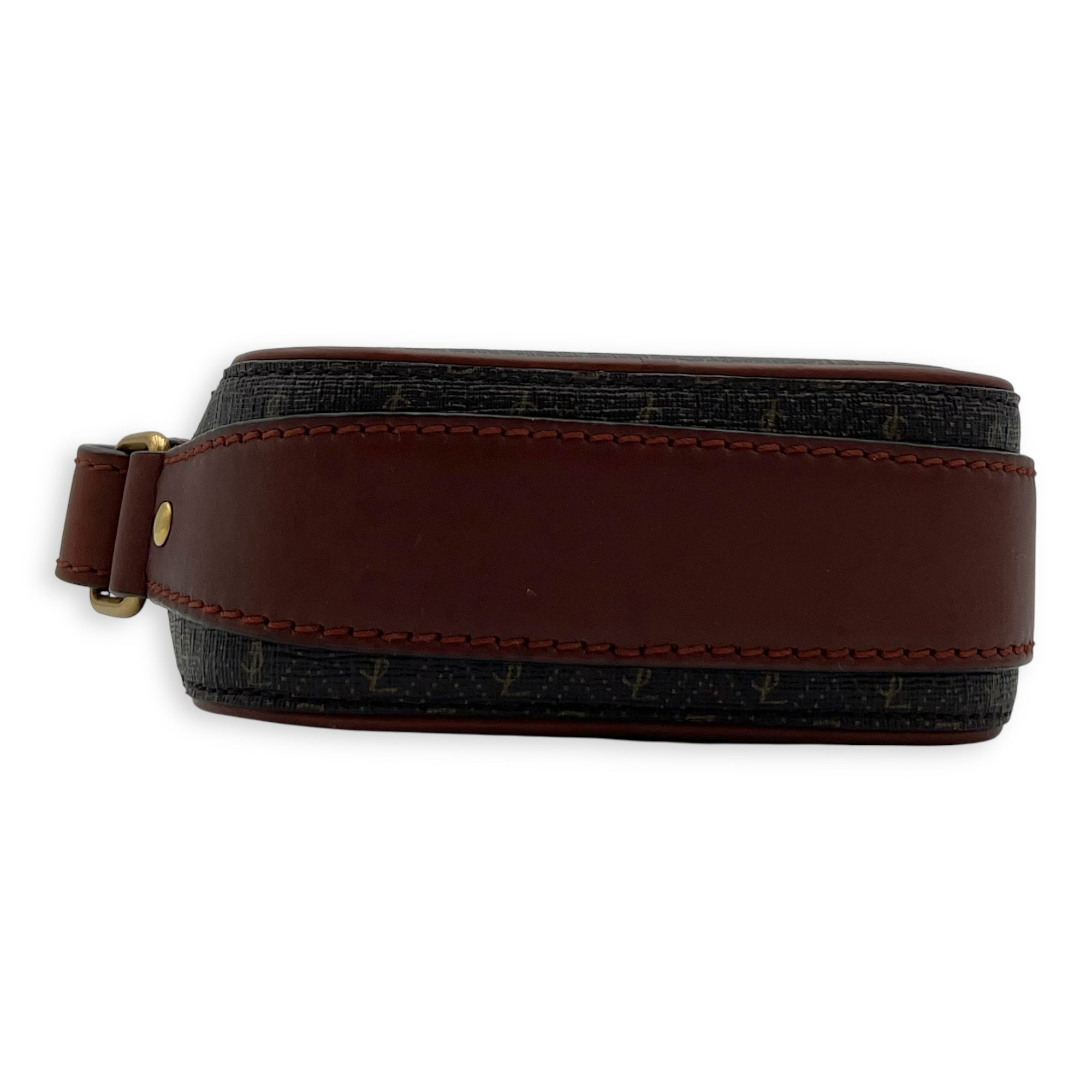 Le Monogramme Brown Crossbody Bag in Coated Canvas, Gold hardware - Image 6