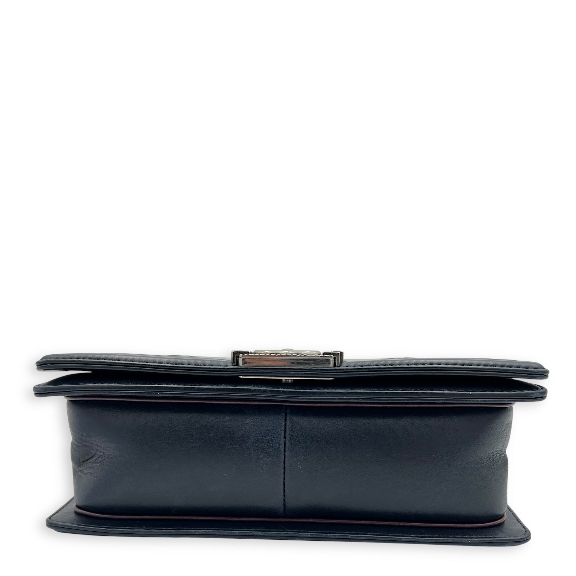 Boy Medium Blue Shoulder Bag in Lambskin, Ruthenium hardware - Image 6