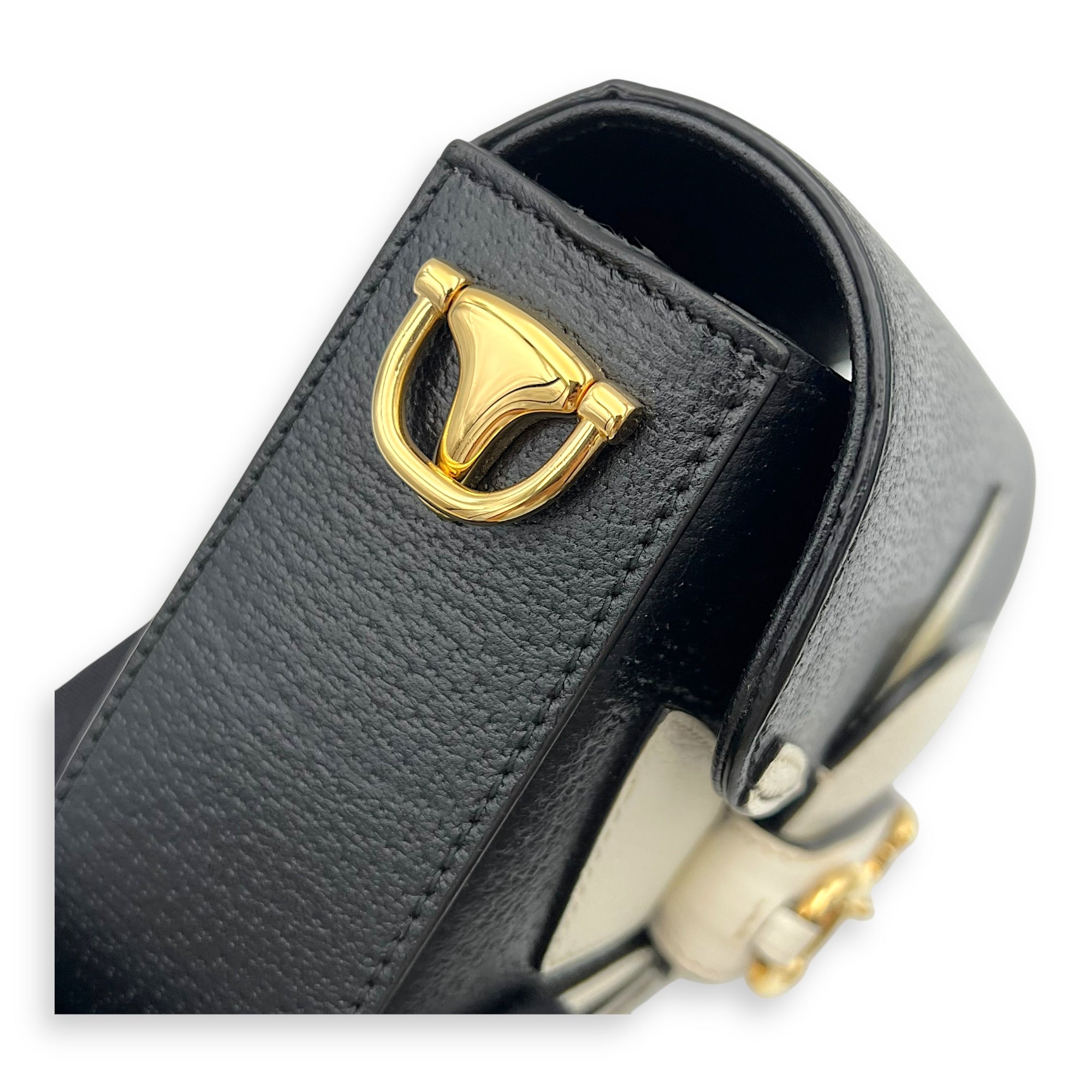 x Adidas Horsebit 1955 Black Shoulder Bag in Pigskin, Gold hardware - Image 9