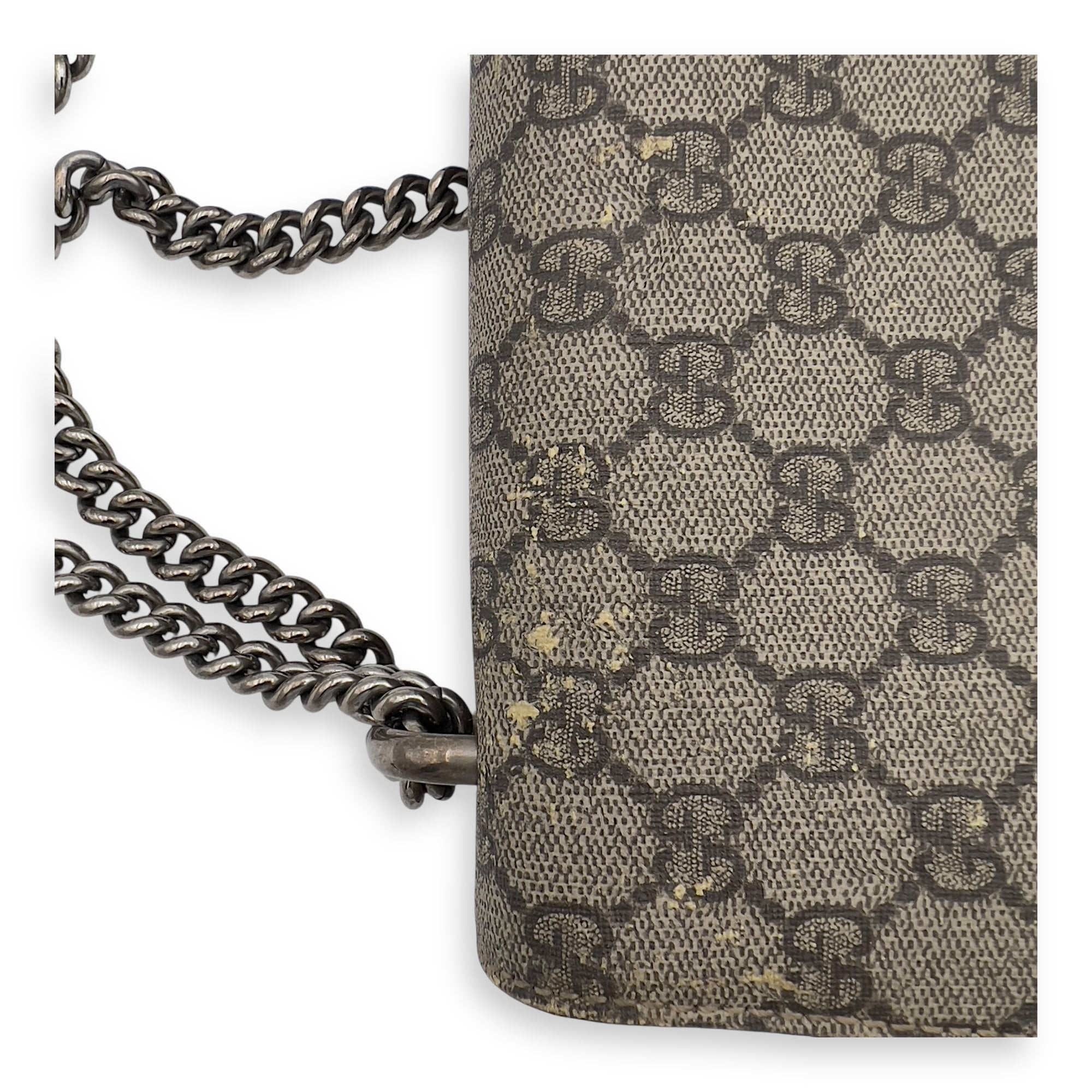 Dionysus Shoulder Bag Beige in Suede Leather, Silver hardware - Image 10