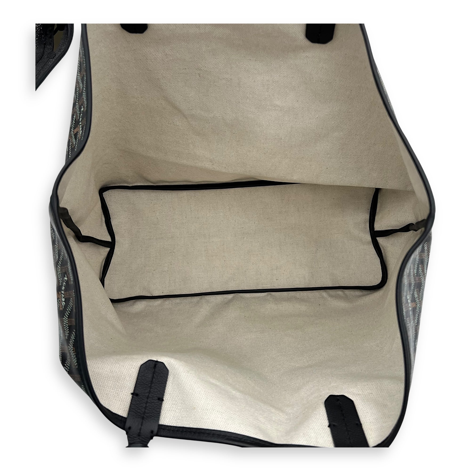 Saint Louis Tote Bag PM Black in Coated Canvas, Silver hardware - Image 7