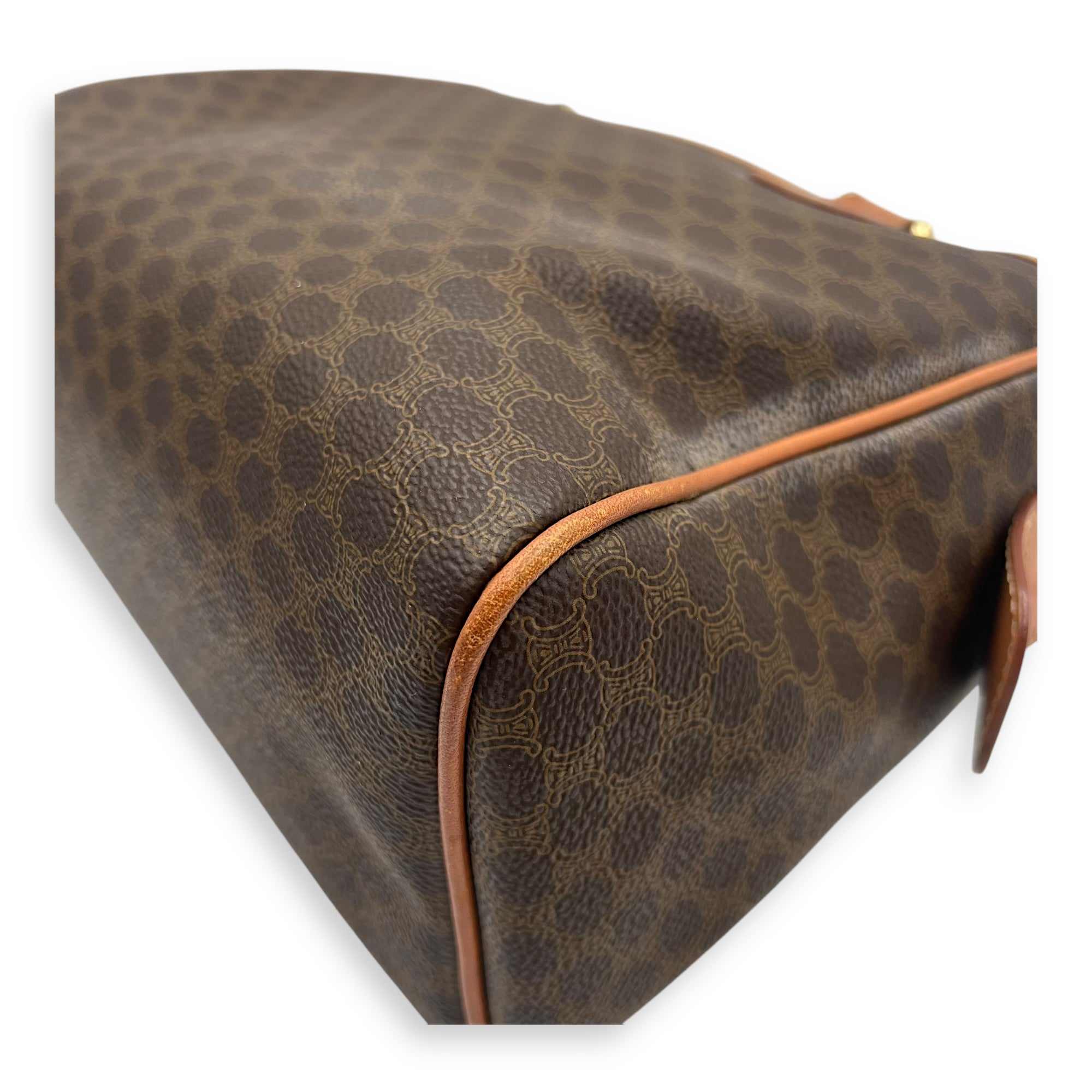 Macadam Top Handle Bag Brown in Coated Canvas, Gold hardware - Image 8