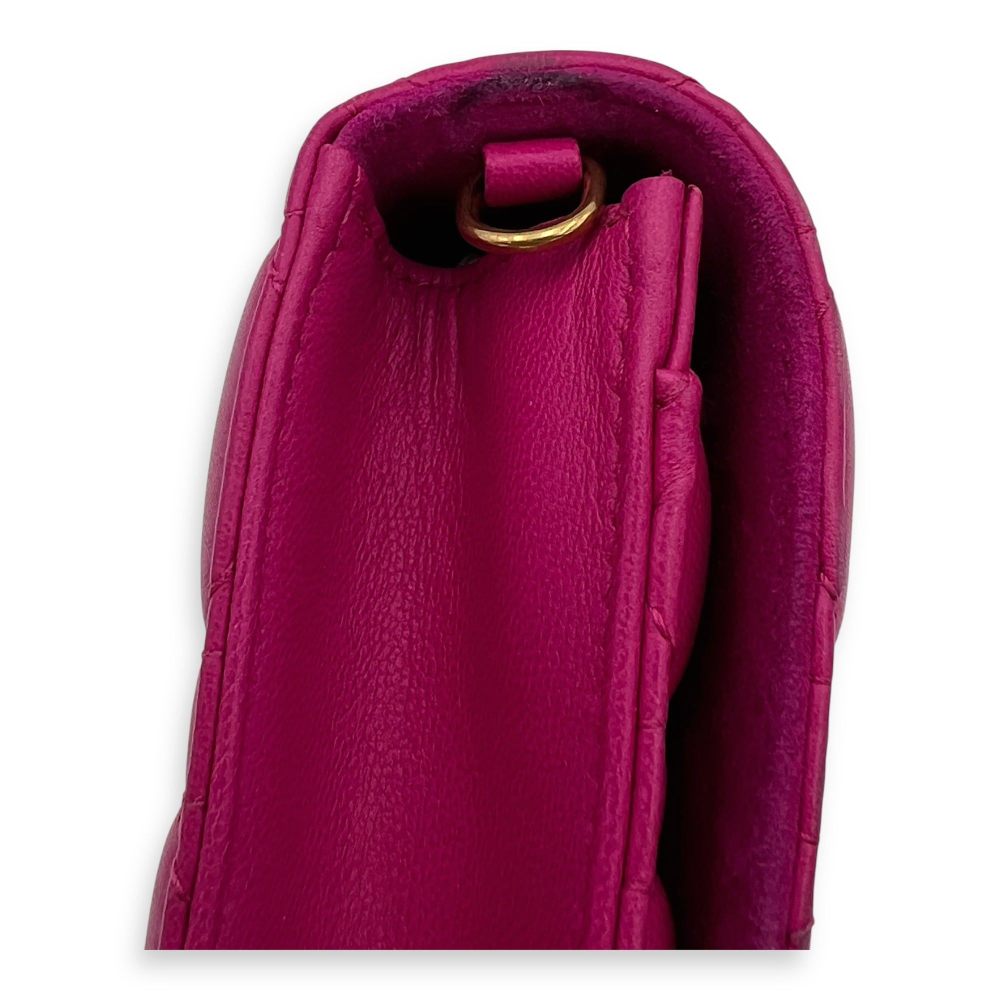 DiorAddict Shoulder Bag Pink in Lambskin, Gold hardware - Image 9