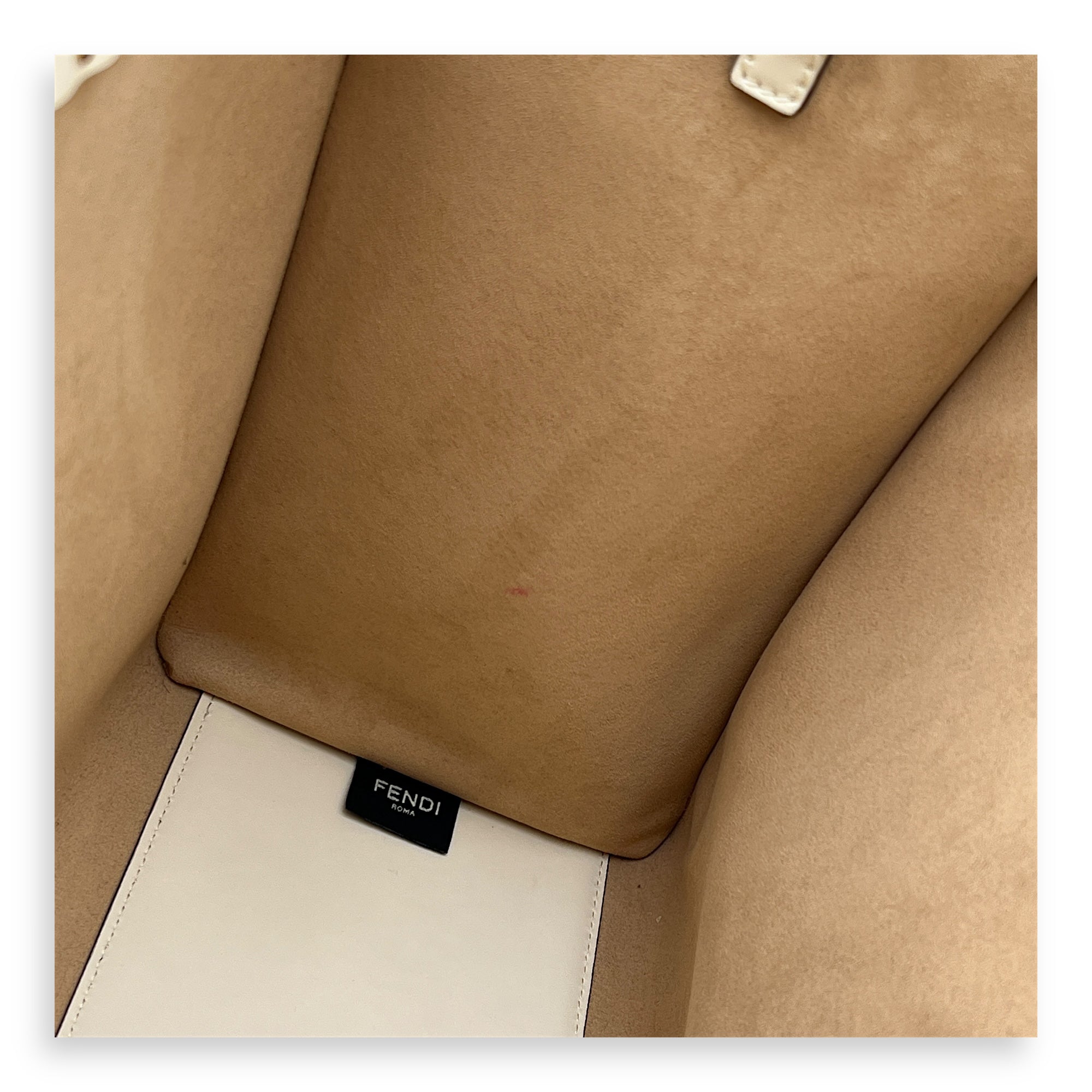 Sunshine Top Handle Bag Beige in Calfskin, Gold hardware - Image 8