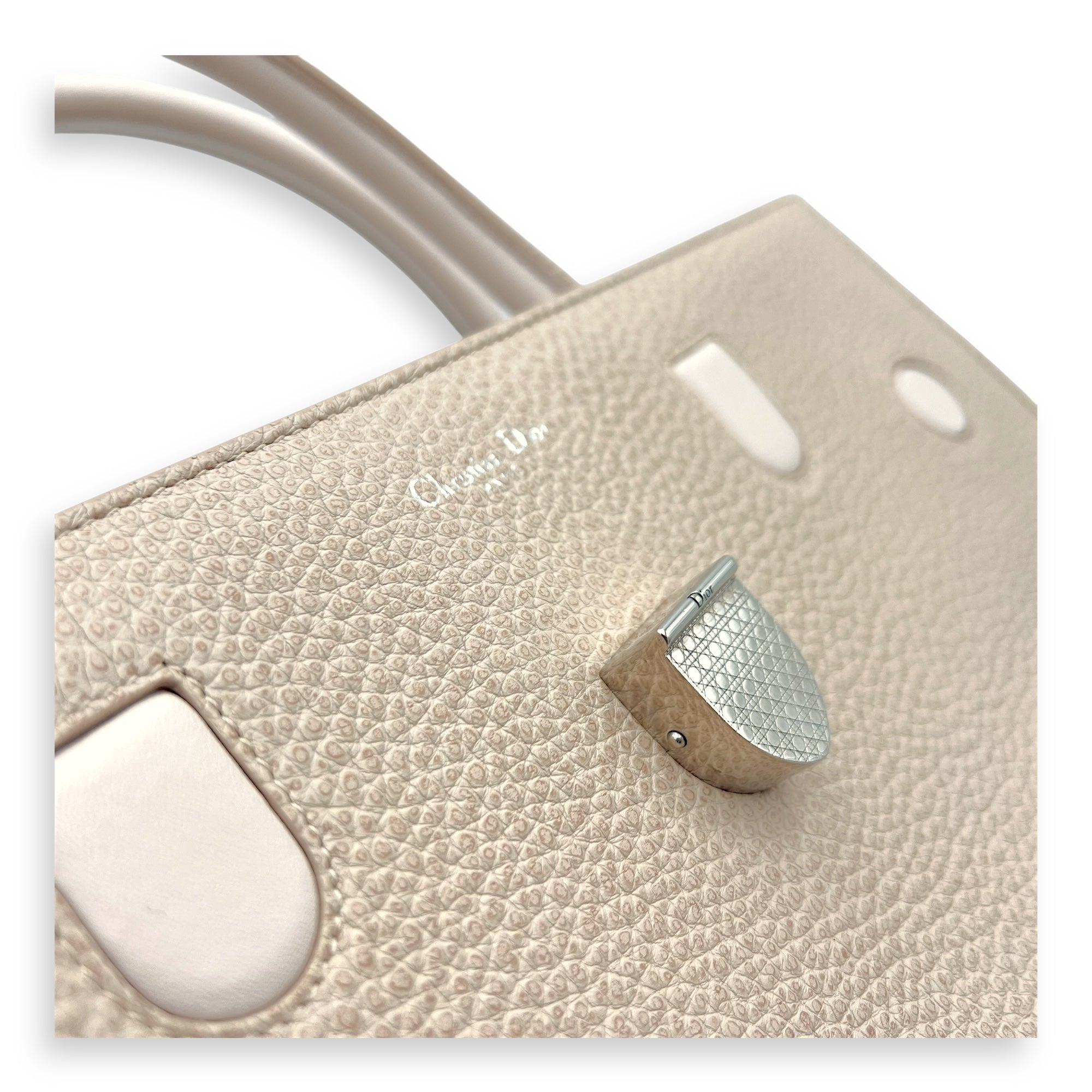 Diorever Top Handle Bag Pink in Calfskin, Silver hardware - Image 16