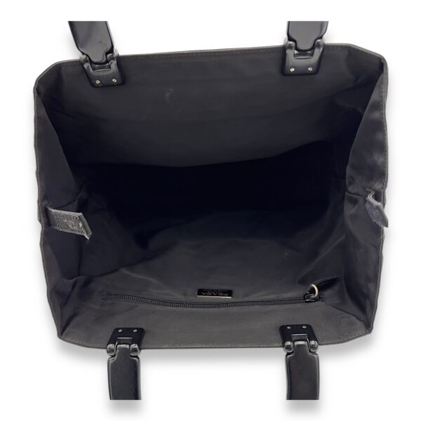 Logo Top Handle Bag Black in Nylon, Silver hardware - Image 7