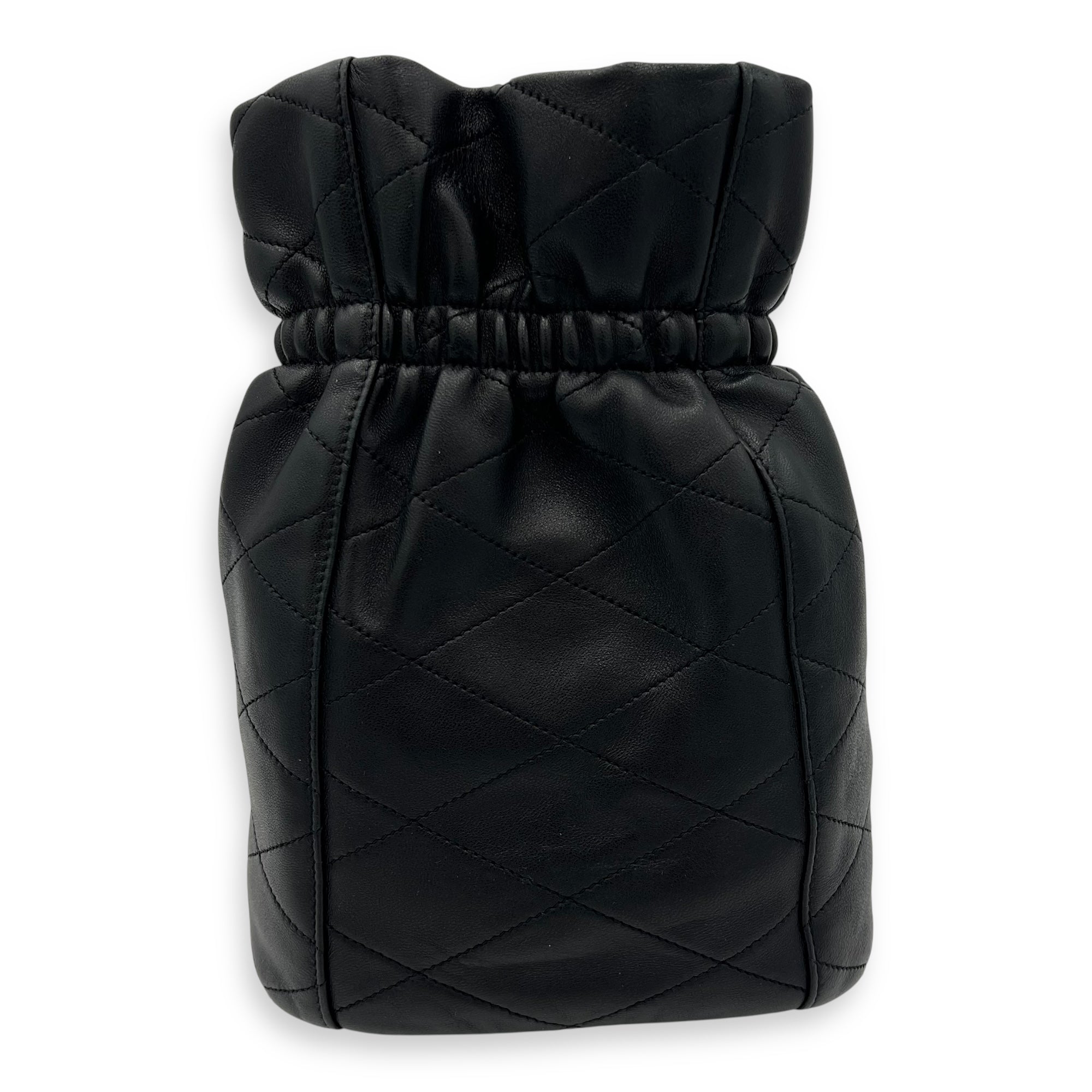 Le Mallion Bucket Bag Black in Lambskin, Gold hardware - Image 3