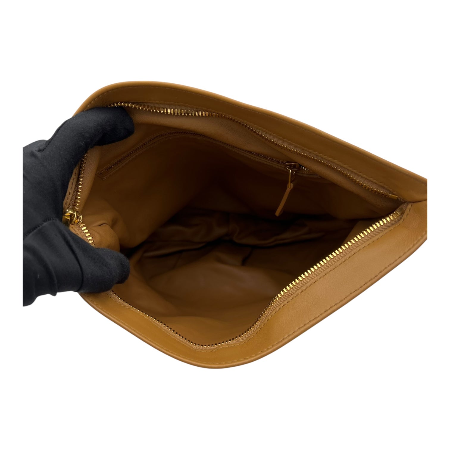 Twist Top Handle Bag Brown in Calfskin, Gold hardware - Image 7